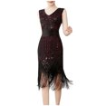thumbnail image 2 of UPPADA Robe de Cocktail pour Femmes à Manches Longues Robe d'Invitée de Mariage Fente Latérale Jolie Robe Formelle Évasée Taille Haute Robe de Fête Robe de Bal Robe de Cocktail Liquidation en Liquidation, 2 of 6