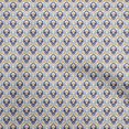 thumbnail image 1 of oneOone Velvet Dark Blue Fabric Asian Block Print Tile Sewing Material Print Fabric By The Yard 58 Inch Wide, 1 of 4
