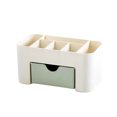 thumbnail image 1 of Makeup Organizer Wristwatch Storage Box with Drawer Case Desktop Sundries Container Cosmetics Brush Holder for Dorm Light green, 1 of 9
