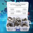 thumbnail image 1 of Sonew Portable Stainless Steel Fasteners 60PCs Rust Resistant Hose Clamp Auatomobiles, 1 of 8