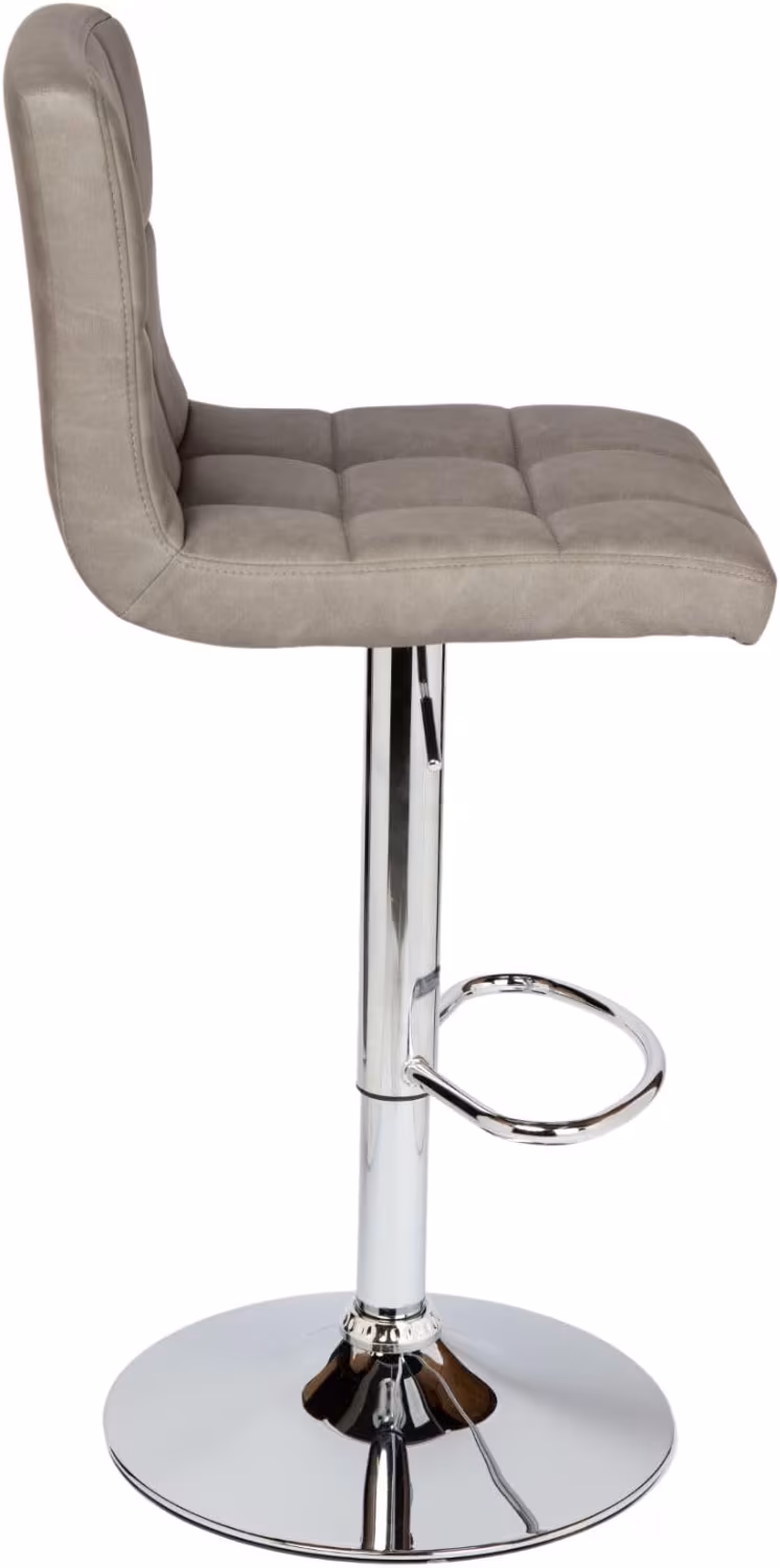 thumbnail image 2 of Bronte Living Leatherette Bar Stool 360 Swivel, Adjustable Height 24" to 33" Mid-Backrest, with Hard Floor Protection Rubber Band - Series Clementine - Set of 2, 2 of 6