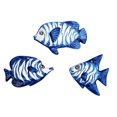 thumbnail image 2 of Cactus Canyon Ceramics Spanish 3-Piece Fish Wall Hanger Set, Dory Blue, 2 of 10