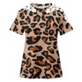 thumbnail image 3 of XZNGL T-Shirts d'Été pour Femmes Femmes Été Col Rond Imprimé Floral T-Shirts en Dentelle Blouses Confortables pour Femme Hauts Femmes T-Shirts Été T-Shirts pour Femmes pour l'Été Hauts et Blouses pour Femmes Été, 3 of 8