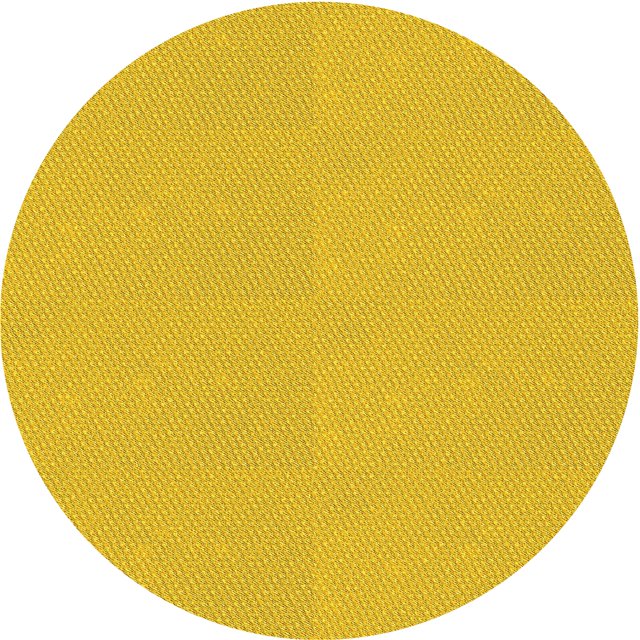 Ahgly Company Tapis d'Intérieur Rond Lavable en Machine Jaune Transitionnel, 3 Pieds Rond