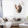 thumbnail image 1 of Funny French Dog with Butterfly - Oversized Animal Wall Art, 1 of 3