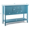 thumbnail image 2 of Costway Buffet Bahut Table Console en Bois avec Tiroirs et Armoires de Rangement Bleu, 2 of 10