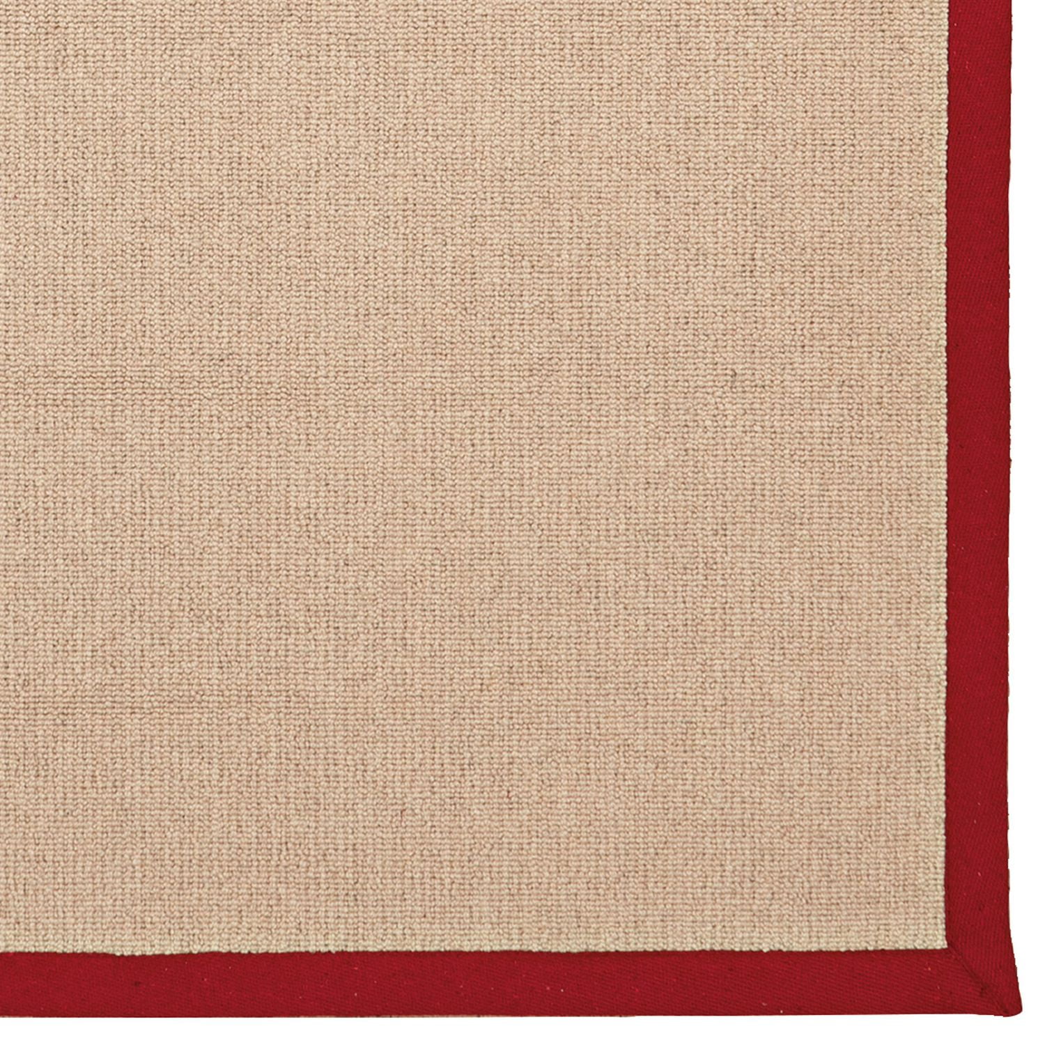 Tapis Athena naturel et rouge 9 pi 10 po x 13 pi