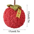 thumbnail image 2 of Ohufall Fuzzy Ball Hand Towel With Hanging Loop For Bathroom Cute Fruit Decorative Ball Towel Soft Absorbent Ball Towel Sets For Kitchen Bathroom Hand Towels For Bathroom, 2 of 5