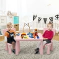 thumbnail image 4 of Gymax Kids Table & 2 Chairs Set Toddler Activity Play Dining Study Desk Baby Gift Pink, 4 of 9