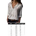 thumbnail image 3 of pitrice Chemisier à Revers à Manches Longues pour Femmes, Haut Ample à Motif Floral pour Filles, Chemise, 3 of 7