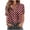 Wine, variant on QIUOMBBP Short Sleeve Button Down Shirts for Women Polka Dots Lapel Collared Blouse Loose Casual Summer Streetwear Tops Orange XXL