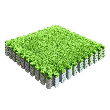 Upgraded Suede Foam Floor Mat, 30x30x1cm Plush Puzzle Tiles for Bedroom, Living Room, Soft Non-Slip, Waterproof, Easy Clean, Interlocking Play Mat Carpet