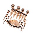 thumbnail image 4 of Transemion 36 Pieces Ear Gauges Stretching Kit Expanders 14G-00G Plugs Rose Gold 36 Pcs 5Set, 4 of 6