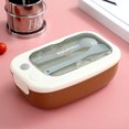 thumbnail image 2 of Yhmxh Plastic Lunch Box Microwave Heated And Separated Bento Box With Tableware Student Office Worker Portable Lunch Box Stationery Supplies Office Supplies Dorm Room Essentials, 2 of 4