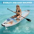 thumbnail image 3 of 10.6FtInflatable Stand Up Paddle Board 32 In Wide 450 lb Capacity SUP with EVA Deck 3 Fins Paddle Pump and Backpack Kit, 3 of 7
