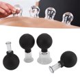 thumbnail image 3 of Glass Cupping Set, 4pcs Wide Application Black Glass Facial Cuppings Lightweight  For Therapy, 3 of 8