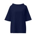 thumbnail image 4 of Birdeem T-Shirt à Manches Courtes pour Femmes, en Coton Vintage et Uni, Col Rond, Style Élégant, 4 of 5