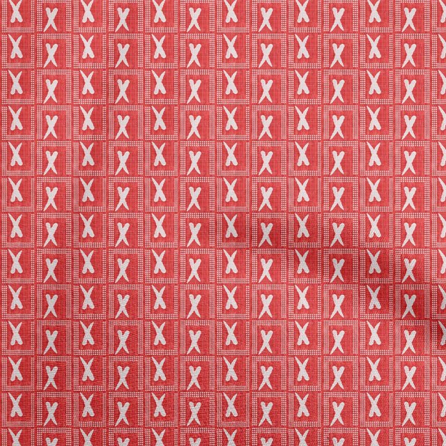 oneOone Rayon Red Fabric Abstract Texture Sewing Craft Projects Fabric Prints By Yard 56 Inch Wide