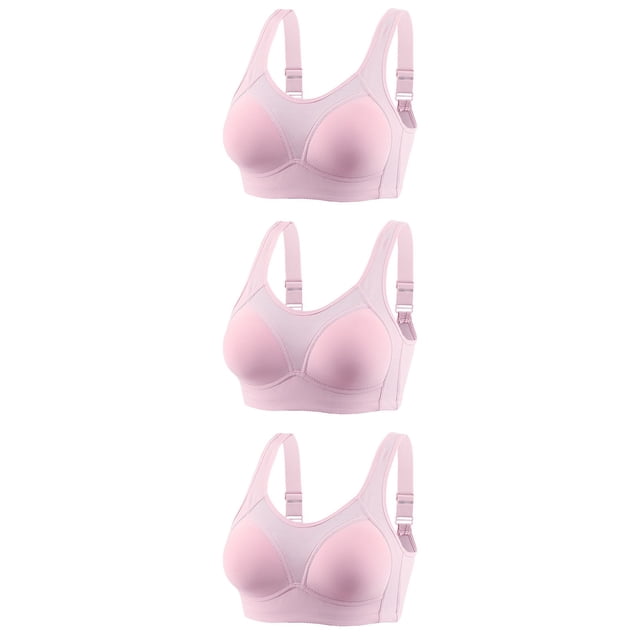 Women's Bra Convertible Bra Feature V-Neck Balconette Bra Style W-1028 Pinks XL