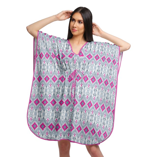 Moomaya Robe Caftan Imprimée de Couverture de Bikini Robes Caftan pour Femmes Grande Taille