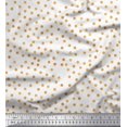 thumbnail image 1 of Soimoi White polyester Crepe Fabric Polka Dots Print Fabric by Yard 42 Inch Wide, 1 of 3