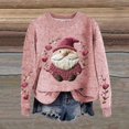thumbnail image 3 of Zhanying Chandail d'Automne pour Femmes Col Rond Graphique Chandail pour Femmes Grande Taille Chandail Festif des Fêtes, 3 of 5