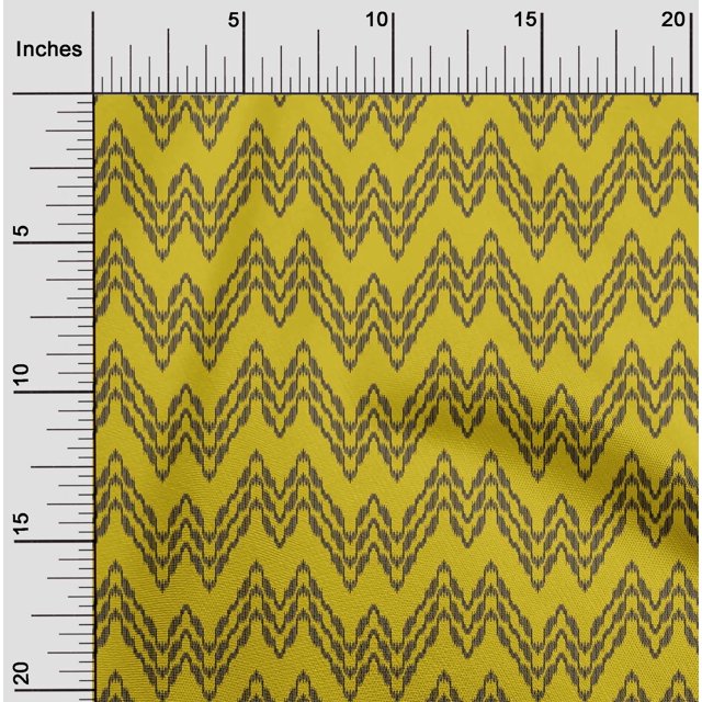 oneOone Georgette Viscose Fabric Chevron Ikat Decor Fabric Printed BTY 42 Inch Wide