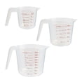 thumbnail image 1 of Mainstays 3-Piece Plastic Measuring Cup Set, Clear, with Pour Spouts and Space-Saving Design, 1 of 8