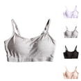 thumbnail image 5 of Xfvqtps Womens Bras Wireless Solid Color Adjustable Spaghetti Strap Elastic Pullover Comfortable Breathable Daily Bras Black, 5 of 5
