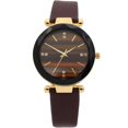 thumbnail image 1 of Women's Brown Strap Watch with Tiger-Eye Inspired Dial, 1 of 2