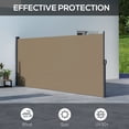 thumbnail image 4 of Outsunny 13' x 5' Retractable Side Awning, Garden Privacy Screen, Khaki, 4 of 10