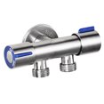 thumbnail image 1 of MasteelfCA Bathroom Washing Machine Faucet Double Handle Stainless Steel Cold Water Faucet, 1 of 7