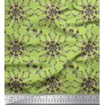 thumbnail image 1 of Soimoi Green Velvet Fabric Floral Wreath Geometric Decor Fabric Printed Yard 60 Inch Wide, 1 of 5