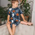 thumbnail image 4 of Wukai Ensemble de Pyjama Imprimé Halloween Manches Courtes et Sommeil pour Enfants, 2 Pcs-4TG, 4 of 6