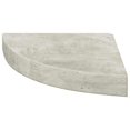 thumbnail image 3 of vidaXL Wall Corner Shelf Concrete Grey 25x25x3.8 cm MDF, 3 of 4