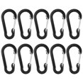 thumbnail image 2 of Mousquetons Mousquetons Pinces Mini en Alliage d'Aluminium Porte-Clés Mousqueton Clip Anneaux en D pour Camping Randonnée Pêche Backpacking, 2 of 4