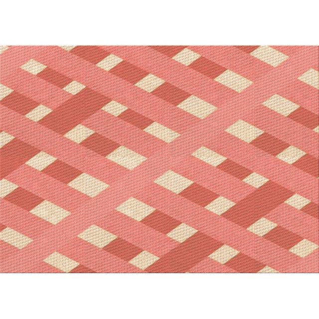 Ahgly Company Machine Washable Indoor Rectangle Transitional Light Salmon Rose Pink Area Rugs, 2' x 5'