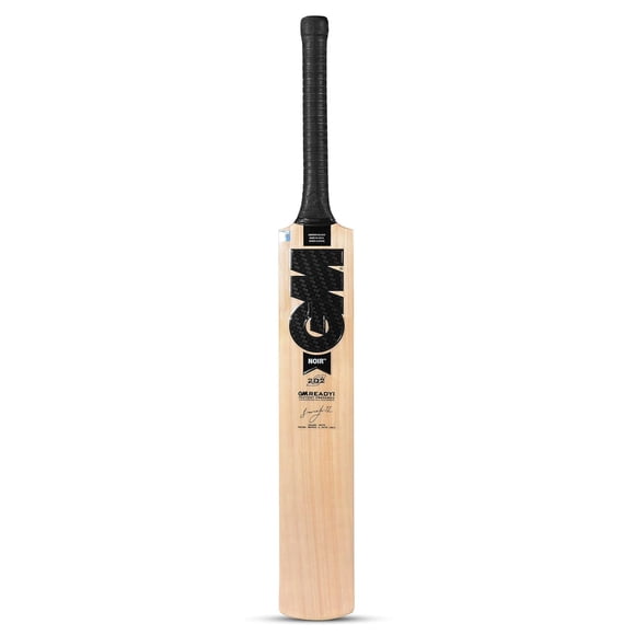 GM Noir 202 Kashmir Willow Cricket Bat For Leather Ball , With Cover | Light Weight & Ready To Play | Multicolour , For Men's