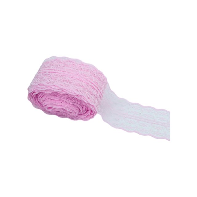 Youkk 1/2/3/5 Designs With White Lace Ribbon - Multifunctional And Widely Used Fabric Feels Comfortable To Touch light pink 1 Pc