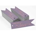 thumbnail image 2 of Inkdotpot Pack Of 100 Real Rose Gold Foil Paper Tags Made With Love Text Favor Hang Tags, 2 of 6