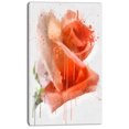 thumbnail image 2 of Peinture de Rose Rouge avec Éclaboussures - Impression d'Art Floral sur Toile, 2 of 4