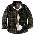 thumbnail image 1 of Men's Winter Jacket Jacket Plaid Plus Velvet Plus Size Winter Windproof And Warm Hooded Pure Cotton, 1 of 9