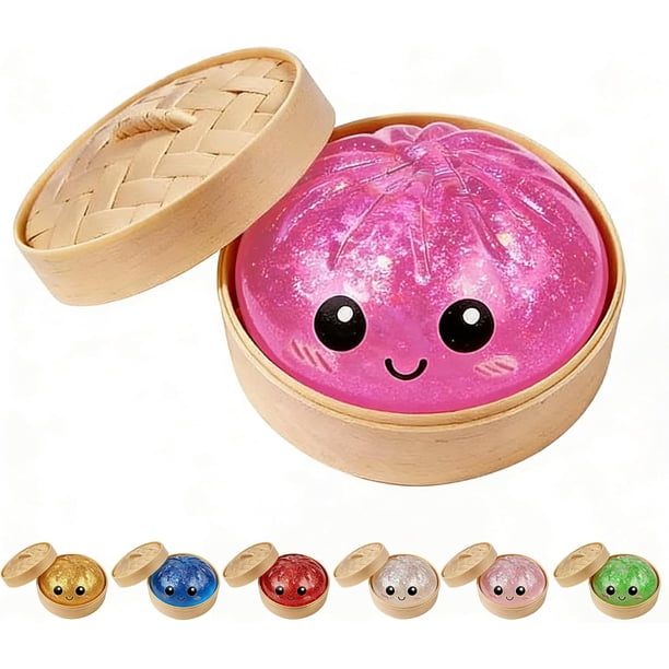 2 Squishy Dumpling Pailleté, Glitter Dumpling Jouet Anti-Stress Sensorial, Squishy Ravioli avec Panier Vapeur, Fidget Toy Dumplings - Jeux - Jouets 2 Squishy Dumpling Pailleté, Glitter Dumpling Jouet Anti-Stress Sensorial, Squishy Ravioli avec Panier Vapeur, Fidget Toy Dumplings - Jeux - Jouets