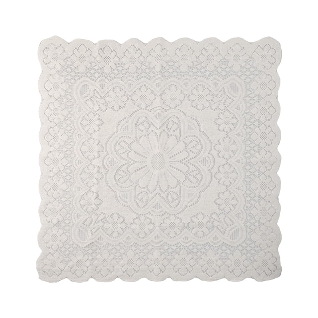 White Lace Coffee Table Tablecloth Dust-Proof Table Cover Tv Cabinet Household 60*60cm