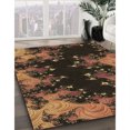 thumbnail image 3 of Ahgly Company Tapis d'Intérieur Lavable à la Machine, Carré, Transitionnel, Brun Pâle, Tapis de Zone, 4 Pieds Carré, 3 of 7