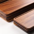 thumbnail image 1 of Large Solid South American Walnut Wood Tray - Eco-Friendly, Multipurpose Serving Platter for Afternoon Tea, Fruits, Coffee & Snacks - Unique Unpatented Design for Home & Café Use, Full Solid Wood, 1 of 5