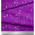 thumbnail image 2 of Soimoi Georgette Viscose Fabric Leaves & Buds Flower Printed Craft Fabric by The Yard 42 Inch Wide, 2 of 3