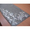 thumbnail image 4 of The HomeCentric Handmade Decorative Table Runner 14'' x 120'' Silk Beaded Mother Of Pearl Embroidered Butterfly Grey Silver, 4 of 4