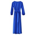 thumbnail image 5 of Gspmoly Robes pour Femmes, Robe Décontractée pour Femmes à Col Rond, Manches Longues Lanterne, Chandail à Enfiler, Ceinture, Robe de Couleur Unie, Robe de Cocktail, Offres des Fêtes, 5 of 5