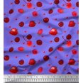 thumbnail image 1 of Soimoi Viscose Chiffon Fabric Raspberry,Strawberry & Cherry Fruits Print Fabric by Yard 42 Inch Wide, 1 of 3